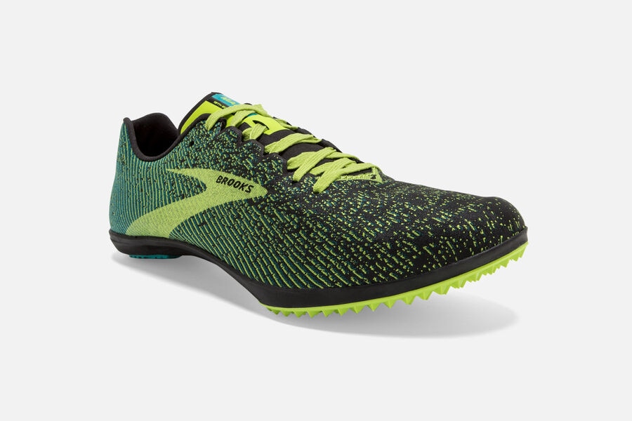 Brooks Mach 19 Spikeless Spikes Shoes Mens - Black/Green - TYUPF-3504